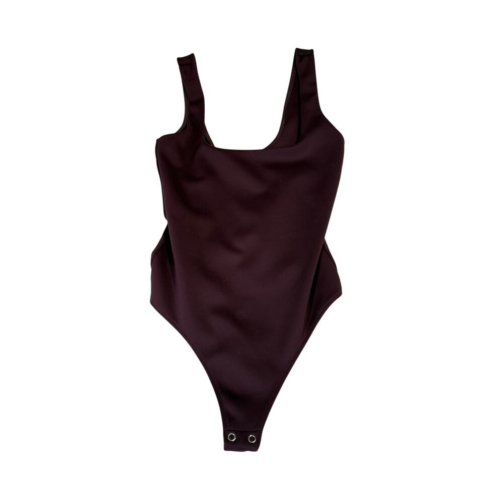 Good American Bodysuit Women's Medium Sleeveless Oxblood